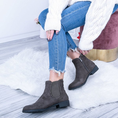 Zielone sztyblety z cyrkoniami Elizabeth - Obuwie