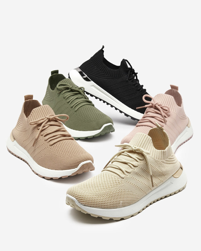 OUTLET Erina dámske čierne tkané tenisky - Obuv