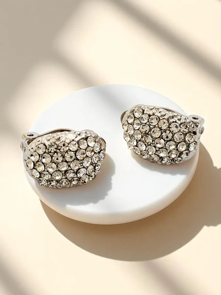 Royalfashion Dámske klipsové náušnice s kubickým zirkónom