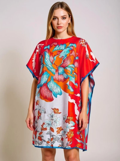 Sukienka pareo do kolan Royalfashion Calista – wielokolorowa elegancja