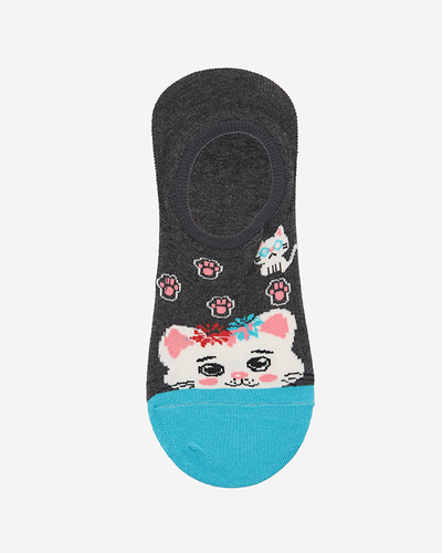 Farebné dámske ponožky so zvieracou potlačou 3 / bal - Spodná bielizeň