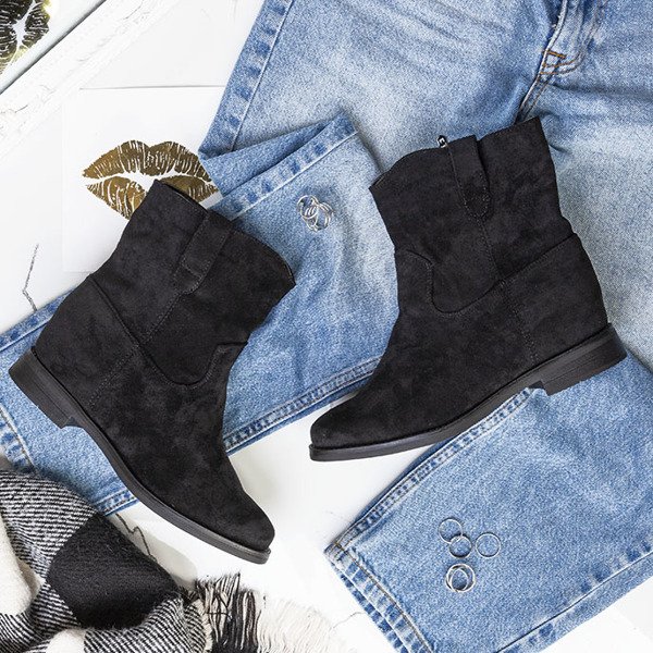 Čierne členkové topánky Kely - Obuv