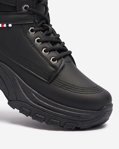 OUTLET Čierne dámske snehule na platforme Zuriel - Obuv