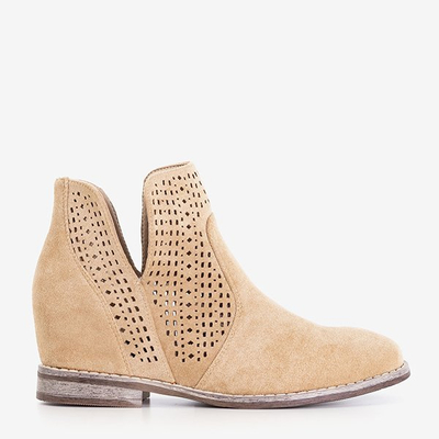 Hnedé členkové topánky a'la kovbojské topánky Besiks- Obuv