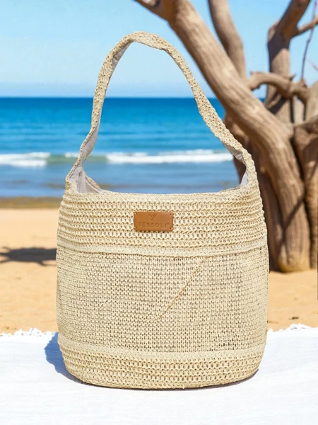 Royalfashion Veľká dámska slamová taška Marella Natura