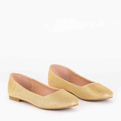 Zlaté dámske baleríny Salvinka - Topánky