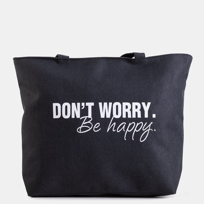 Čierna taška s potlačou - Kabelky