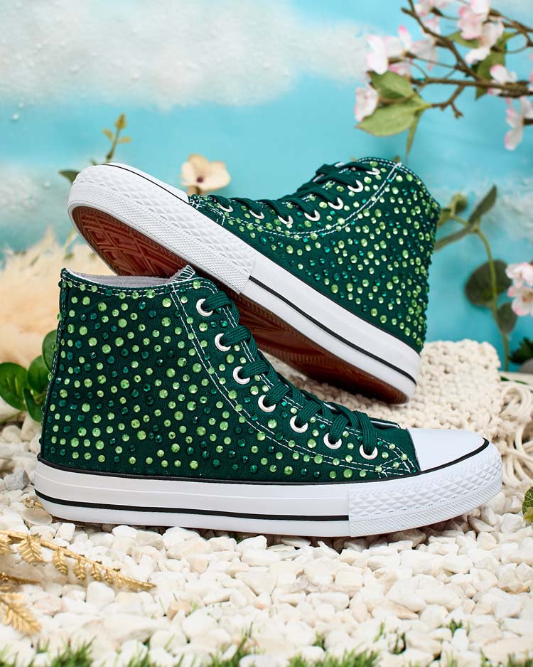 Royalfashion Dámske tenisky s flitrami Shis