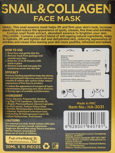 HydraVenus Collagen Snail Mask – intenzivno vlaženje in regeneracija kože