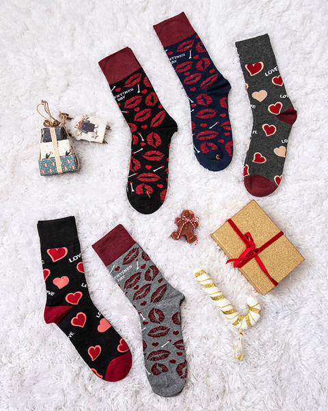 Royalfashion Sada dlhých pánskych ponožiek LOVE 5 ks