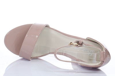 Ružové kvetované sandále na platforme Marie- Obuv