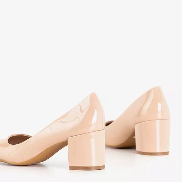 OUTLET Dámske béžové lodičky na post - obuv Sofronia