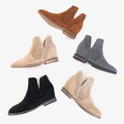 Hnedé členkové topánky a'la kovbojské topánky Besiks- Obuv