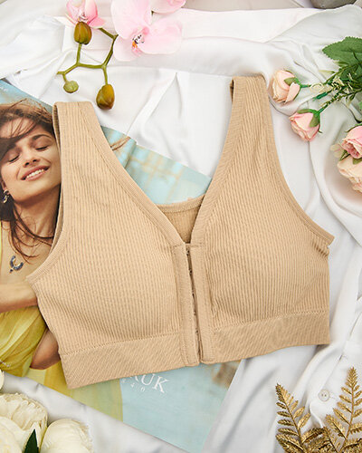 Royalfashion Dámska rebrovaná športová podprsenka