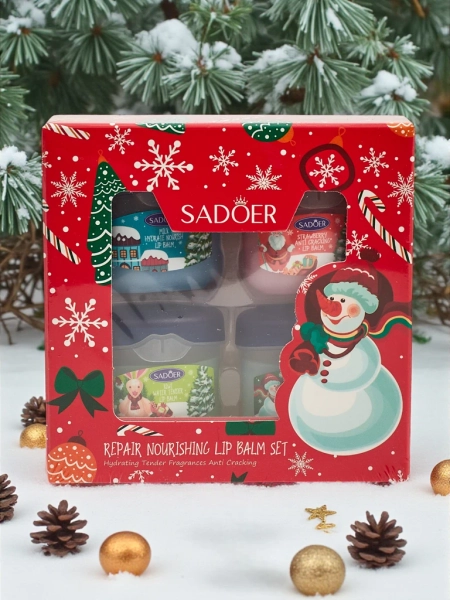 Božični set vlažilnih balzamov za ustnice x4