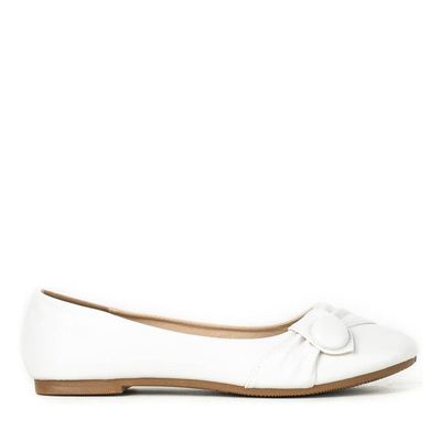 Bílé baleríny s ozdobou Aero - Boty 1