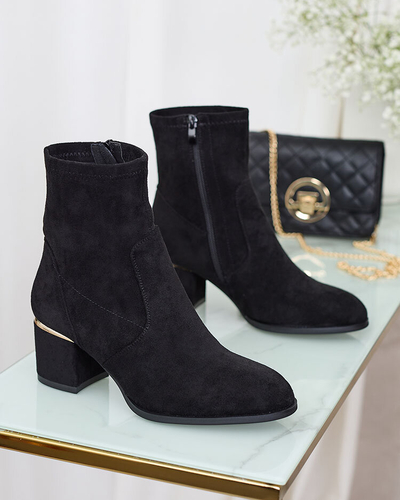 Royalfashion Čierne dámske nízke čižmy Rejerra