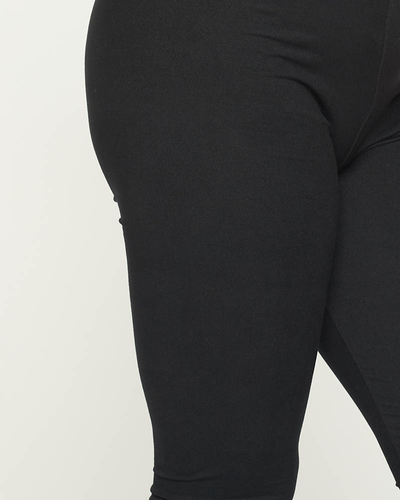 Klasické čierne dámske legíny PLUS SIZE - Oblečenie