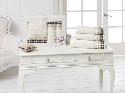 Biele hranaté uteráky po 3 ks - Uteráky