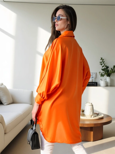 Royalfashion Dlhá oversized košeľa pre ženy