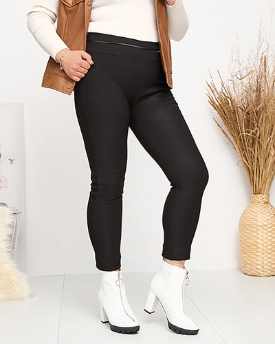 Dámske čierne zateplené trenírky PLUS SIZE - Oblečenie