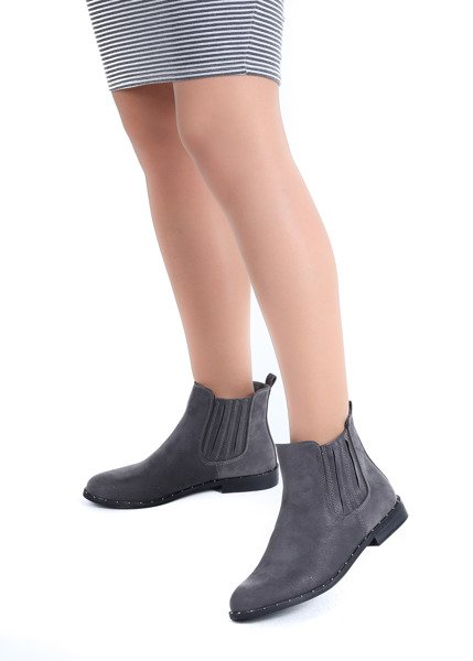 Klasyczne sztyblety w kolorze szarym Audria- Obuwie