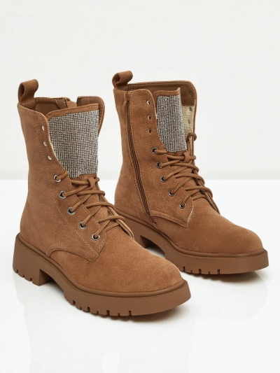 Eko semiš vezani ženski gležnarji Ferlyne