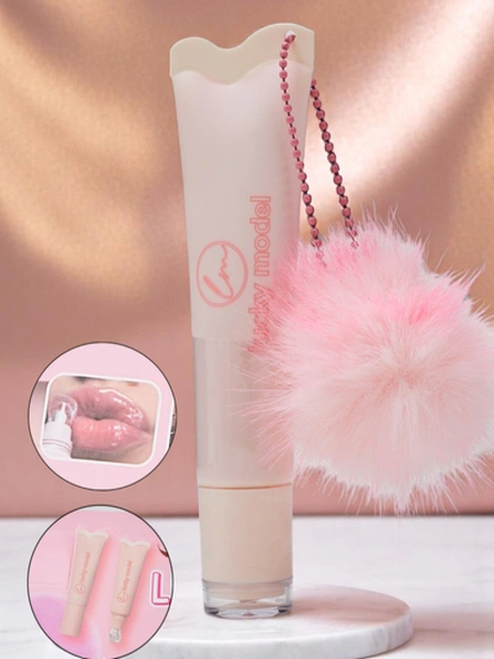 Šťastný model lesku na pery Dievča Šéf