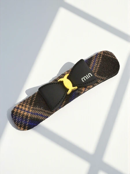 Royalfashion Karirasta lasna sponka s pentljo