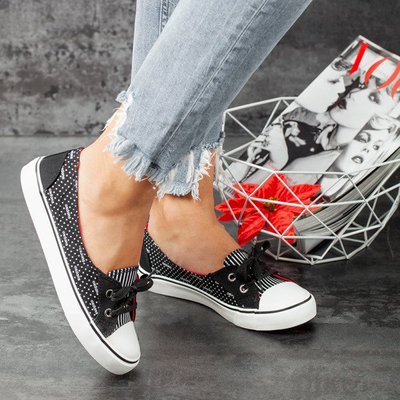 Czarno-białe trampki Botana - Obuwie