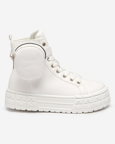 Dámska športová obuv z ekokože v bielej farbe Kolibs- Footwear