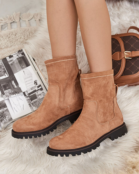 Royalfashion Dámske čižmy Gebimma z eko-semišu