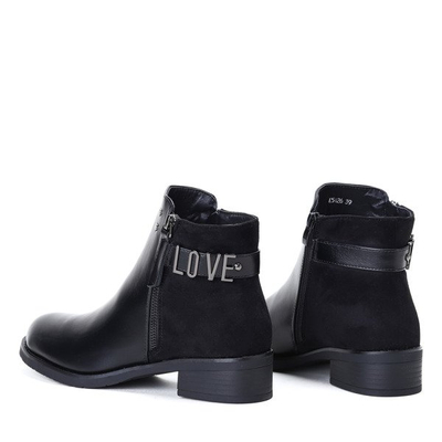 Czarne sztyblety na płaskim obcasie Addison - Obuwie