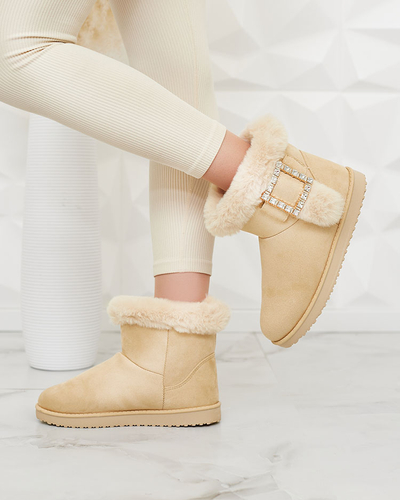 Royalfashion Dámske čižmy a'la snow boots s ornamentom Galaes