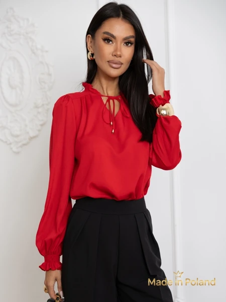 Ženska bluza z okrasnim dekoltejem Frankie