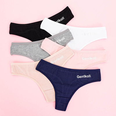 Dámske jednotné tangá nohavičky sada 6 / bal - Spodná bielizeň