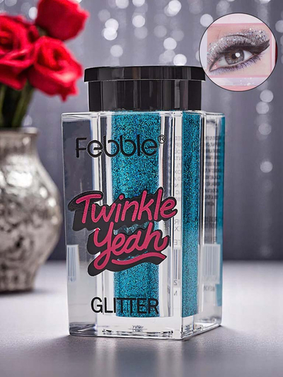 Trblietavý tyrkysový glitter na tvár a telo