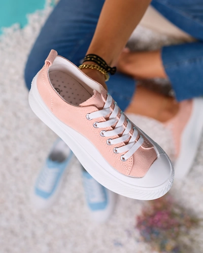 Royalfashion Ružové športové tenisky Luceri na platforme