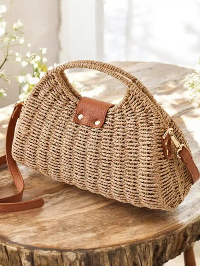 Royalfashion Malá prútená kabelka typu kufrík