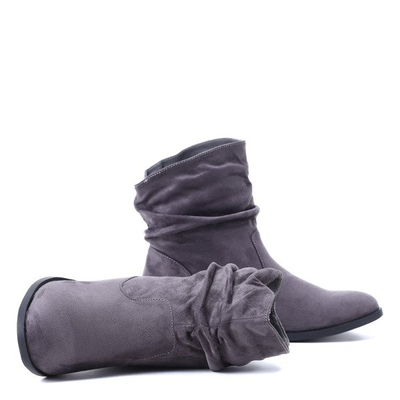 Szare botki Peggy- Obuwie