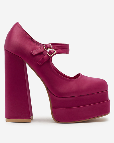 Fuchsiová Dámske lodičky na vysokom podpätku Elika - Obuv