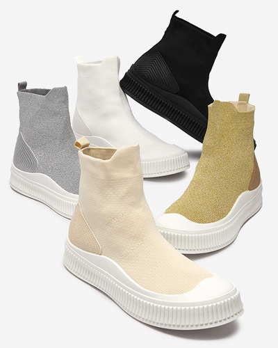 Strieborné dámske tenisky Bejoko - obuv