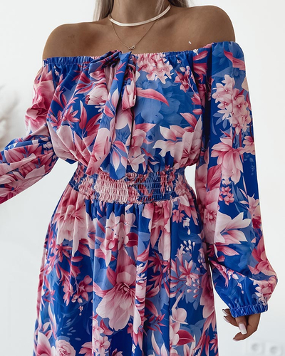 Royalfashion Dámske midi šaty s originálnym vzorom