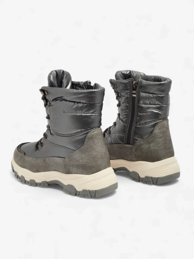 Ženski gležnjarji Aurora Srebrni Ekološki Casual za Zimo