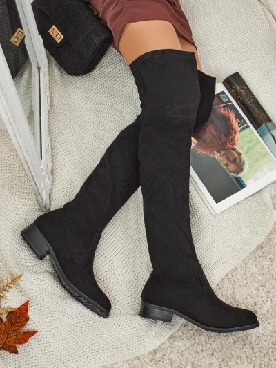 Kozaki damskie za kolano eko zamszowe Denvoria