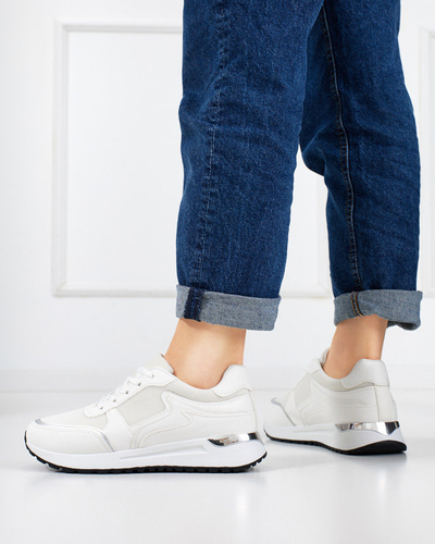 OUTLET Pastelové dámske biele športové topánky značky Delani - Footwear