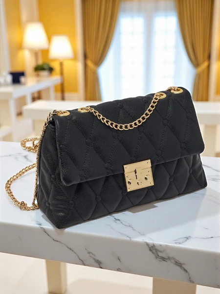 Majhna prešita torbica iz mehkega eko usnja Frost Ember