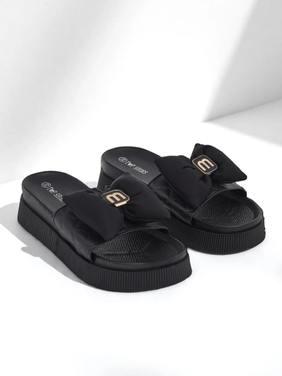 Royalfashion Ženski natikači na platformi s pentljo Mivo Jump