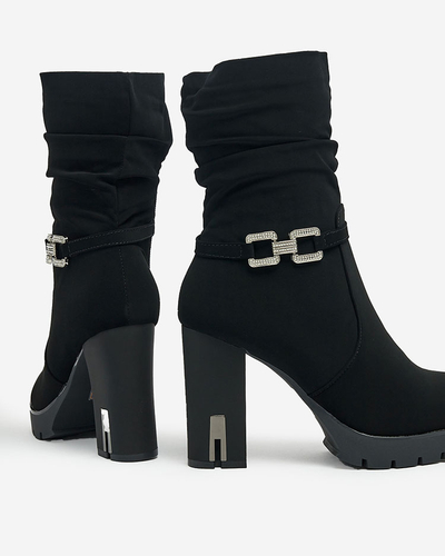 Royalfashion Dámske čižmy Teroleda so zdobeným podpätkom