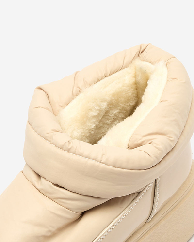 Royalfashion Dámske snehové čižmy v béžovej farbe Ademra